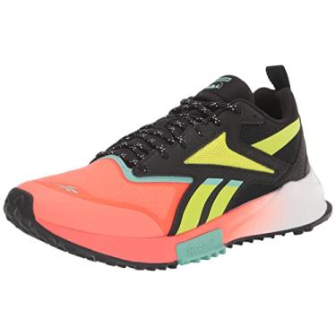 Imagem de Reebok Tênis de corrida masculino Lavante Trail, Preto/Laranja Flare/Amarelo Ácido, 12
