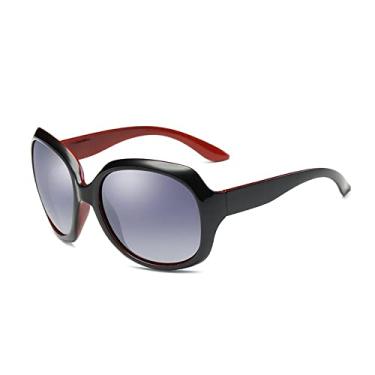Imagem de Óculos de sol femininos polarizados moda moldura retrô óculos de sol feminino espelho vintage óculos de sol femininos de luxo, C7 preto vermelho, com estojo