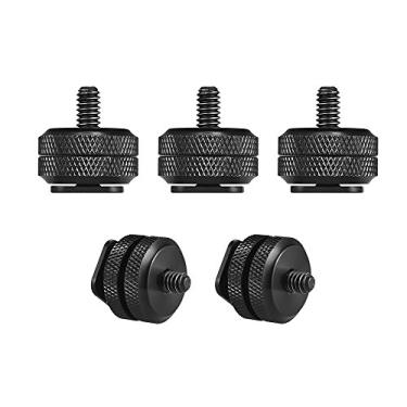 Imagem de Qudai 5 pcs Câmera Hot Shoe Mount para 1/4 "-20 Tripé Parafuso Adaptador Flash Shoe Mount para DSLR Camera Rig BD
