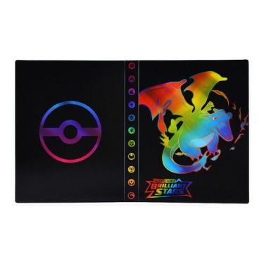 Imagem de Álbum Pokémon Porta 240 Cartas Charizard Rainbow Brilhant - Pokemonsho