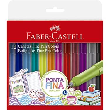 Imagem de Caneta Ponta Fina, Faber-Castell, Fine Pen, 2 estojos com 12 cores cada