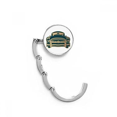 Imagem de Gancho de mesa verde clássico padrão de contorno de carros gancho decorativo com fecho dobrável