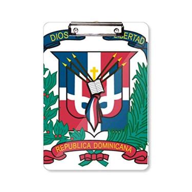 Imagem de Emblema nacional da República Dominicana, pasta de prancheta para escrever A4