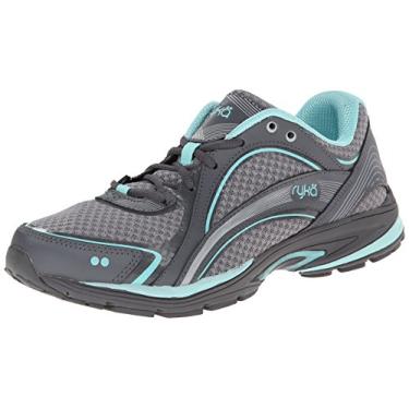 Imagem de Ryka Tênis de Caminhada Sky Feminino, Cinza gelado/azul-mara/cinza ferro, 8.5