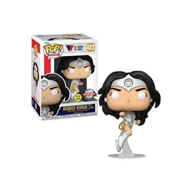 Imagem de Funko Boneco Pop! da Mulher Maravilha do 80º aniversário da Lanterna Branca que brilha no escuro Pop! – Exclusivo Entertainment Earth