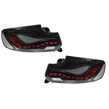 Imagem de Aramox V2 GTS Luzes traseiras LED estilo OLED luzes traseiras dinâmicas LED Trailer Kit para 2 séries F22 F23 M2 F87 M2C 2014 a 2021 (preto vermelho)