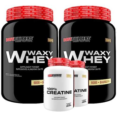 Imagem de Kit 2x Waxy Whey 900g + 2x Creatina Monohidratada 100% Pura 300g - Bodybuilders (Baunilha)