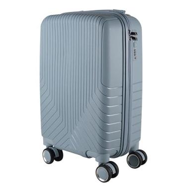 Imagem de UltraLeve Mala Grande Polipropileno Maldivas Capacidade 35kg Azul Piscina, Cadeado com Segredo Numérico, Puxador Telescópico Altura Regulável, Rodas Duplas 360°