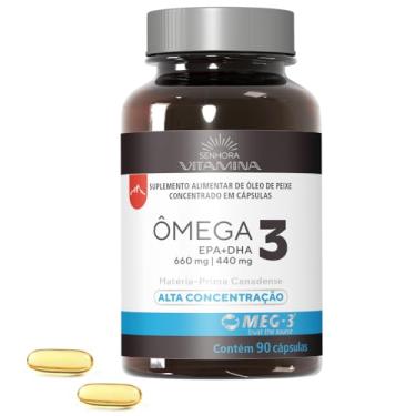 Imagem de Ômega 3 do Canadá Alta Concentração EPA DHA 1.100mg Certificado MEG-3-90 cápsulas