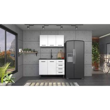 Imagem de Conjunto Cozinha Gabinete C/ Armario Suspenso 100% Aço 1.20 Mt - Cozimax