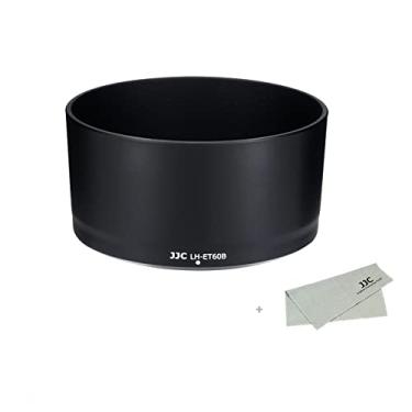 Imagem de JJC Para-sol para Canon RF-S 55-210 mm F5-7.1 é STM em R50 R100, persiana de lente reversível substitui o para-sol Canon ET-60B, compatível com filtros de 55 mm e tampa de lente