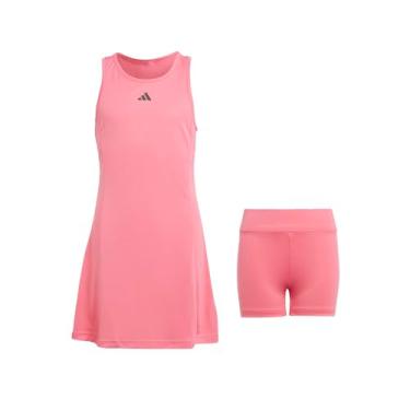 Imagem de adidas Vestido de tênis para meninas, Fusion rosa, G