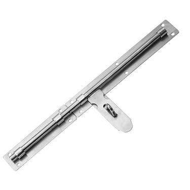 Imagem de Lokatall Fechadura de porta deslizante, trava de 40,6 cm, fechadura deslizante com fecho de cadeado, parafuso de porta deslizante de aço inoxidável sólido, parafuso de torre deslizante para segurança,