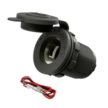 Imagem de Tomada de isqueiro de nylon 12V DAMAVO YM1084 12V fonte de alimentação tomada de carro para carro, automotivo, marítimo, quadriciclo, caminhão, trailer, barcos, receptáculo, montagem embutida com