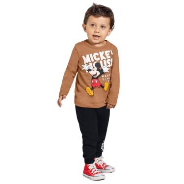 Imagem de Conjunto Infantil Menino Blusa e Calça Mickey Brandili 55092-Masculino