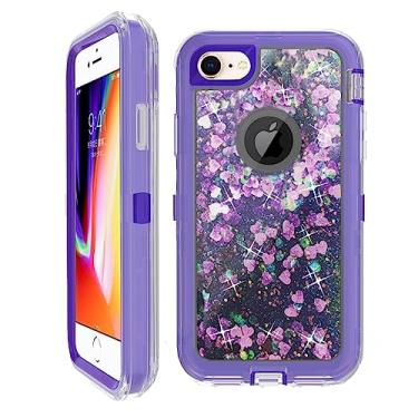 Imagem de Asuwish Capa de celular para iPhone 6/6s/7/8/SE 2020 2022 com protetor de tela com glitter líquido brilhante transparente híbrido capa protetora i Six Seven 6a i6 i7 i8 7s 8s SE2020 SE2 2 SE2022 SE3 3