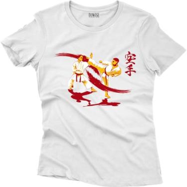 Imagem de Camiseta Algodão Feminina Kanji Tamanho:GG;Cor:Branco