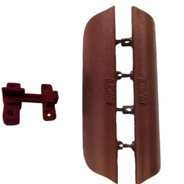 Imagem de 1 Puxador De Porta Sanfonada + 1 Trinco Bcf Branco (Mogno)