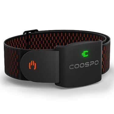 Imagem de Braçadeira de Monitor de Frequência Cardíaca COOSPO HW9, Bluetooth 5.0 ANT+, Áreas HR, Calorias Queimadas, Sensor Óptico HRM, para Treinamento Físico, Compatível com Peloton, DDP Yoga, Wahoo