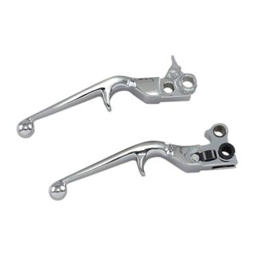 Imagem de Kuryakyn Acessório de guidão de motocicleta 1029: Alavancas de embreagem e gatilho de freio para motocicletas Harley-Davidson 1996-2017 com embreagem de cabo, cromada, 1 par