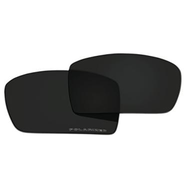 Imagem de COODY Lentes polarizadas de reposição para óculos de sol Oakley Gascan com proteção UV (preto), Preto, Small