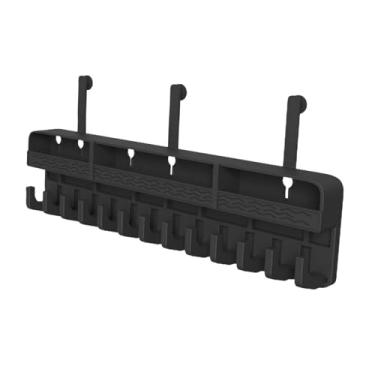 Imagem de menolana Cabide para extensão de cabelo, expositor de extensão de cabelo, suporte para cabelo à prova d'água, ferramenta de modelagem de perucas, para secar e, Preto