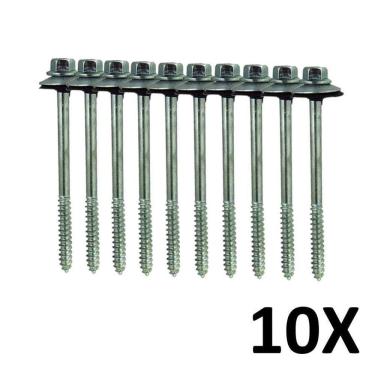 Imagem de Kit 10 Parafuso Para Telha Com Arruelas 5/16``X150 Mm