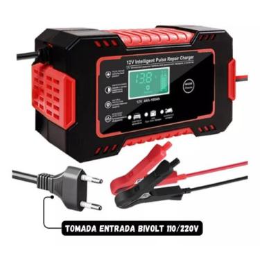 Imagem de Carregador De Bateria 12v 6a Moto Carro Displaylcd Carga Rápida - SHOP