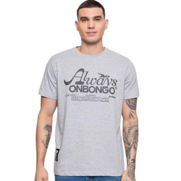 Imagem de Camiseta Masculina Onbongo Cinza Mescla ON070