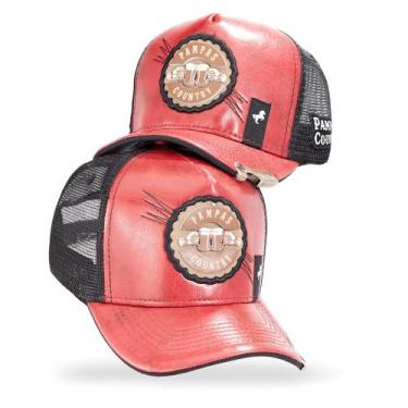 Imagem de Boné Com Abridor de Cerveja Masculino Feminino De Couro Original Pampa