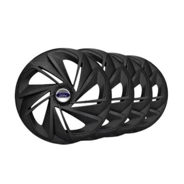 Imagem de Kit Calota Nitro Aro 14 Preta Para Ka Fiesta Escort Todos Carros Model