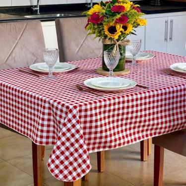 Imagem de Toalha de Mesa Xadrez Estampada Quadrada Festa Junina - Millenia Decor