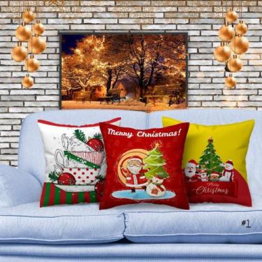 Imagem de Kit Luxo 3 Capas De Natal Para Sala - Gabi Flor, Natal 2