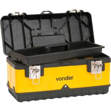 Imagem de Caixa metálica para ferramentas baú 380x160x180mm com bandeja cmv0380 