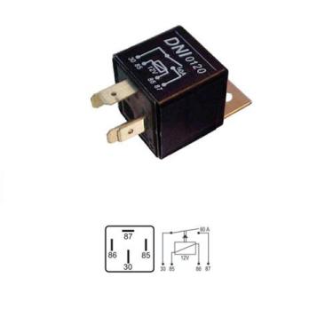 Imagem de Rele 4 Terminais 60A Com Suporte A 20C Ar Condicionado Vidro Elétrico 