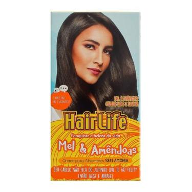 Imagem de Creme Alisante Hair Life Mel & Amêndoas Kit