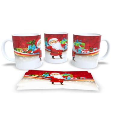 Imagem de Canecas de Porcelana Personalizadas Papai Noel - Estampa Sublimada, Mo
