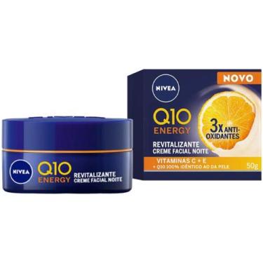 Imagem de Creme Antissinais Facial Noturno Nivea Q10 Energy - 50g, Cítrica com e