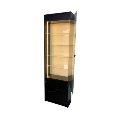 Imagem de Anita Slim Frontal Com Armário Porta Vidro Super Led Preto