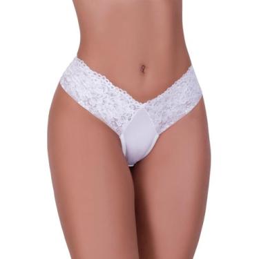 Imagem de Calcinha Debora de Microfibra e Renda - Biografia da Moda, Branco, GG