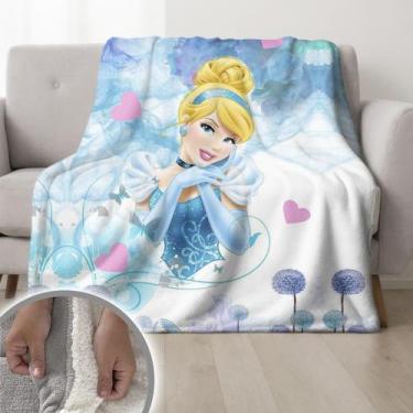 Imagem de Cobertor Cinderela De Pele De Carneiro 155x240cm Infantil - ESPAÇO CAS