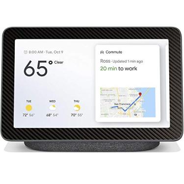 Imagem de BocaDecals Skin for Google Nest Hub Max 10" | Protective, Durable, and Unique Vinyl Decal Wrap Cover | Made in The USA (Black Carbon Fiber)