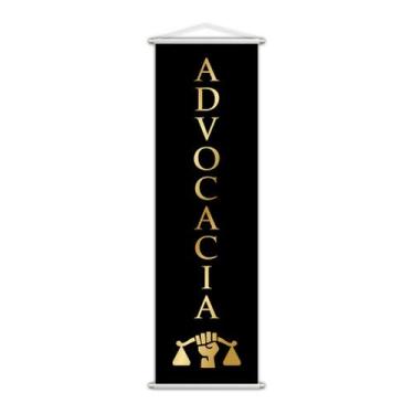 Imagem de Banner Advocacia Advogado Direito Serviço Preto 100x30cm - PlimShop