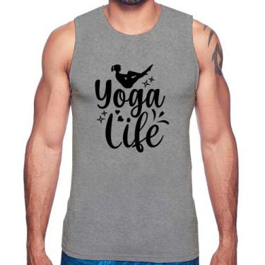 Imagem de Regata Yoga Life - Foca na Moda, Cinza, GGG