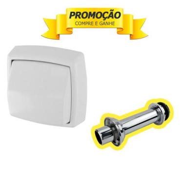 Imagem de Acabamento Valvula Descarga Padrão Hydra Max Deca Branco Abs Luxo + Tu