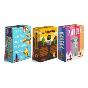 Imagem de Jogos Pocket Papergames Bandido + Kariba + Taco Chapeu