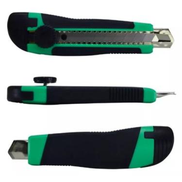 Imagem de Kit 4 Estilete Emborrachado 18mm Renna Profissional - RGM STORE