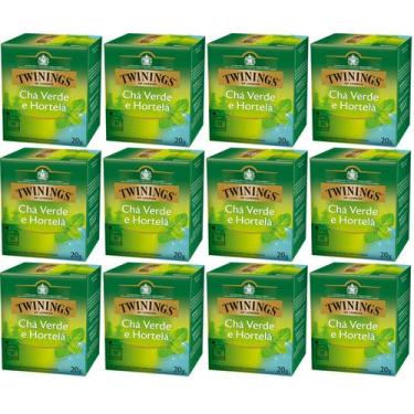 Imagem de Chá Twinings Verde e Hortelã Kit 12 Caixas 10 Un 120 Sachês