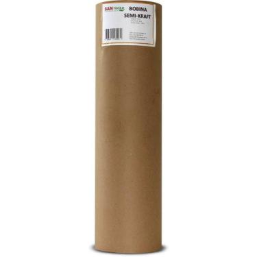 Imagem de Papel Semi KRAFT Bobina 40CM X 140M 80G +/- 4,5KG - Santeck