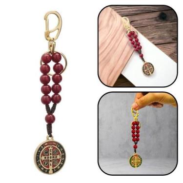 Imagem de Chaveiro Dezena Medalha De São Bento Vermelho - FORNECEDOR 1